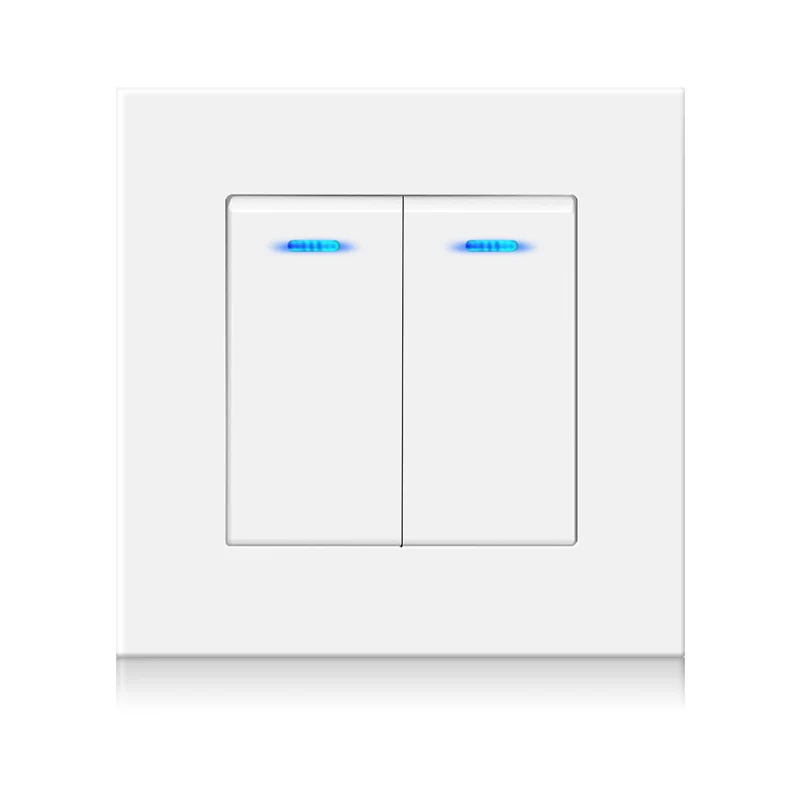 86 series PC panel 2 Gang 1 Way push switch wall power switch LED indicator