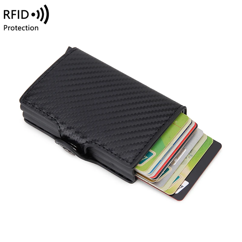 Carbon Fiber Aluminium Wallet Metal Card holder RFID brocking Credit Card holder Aluminium Metal Wallet
