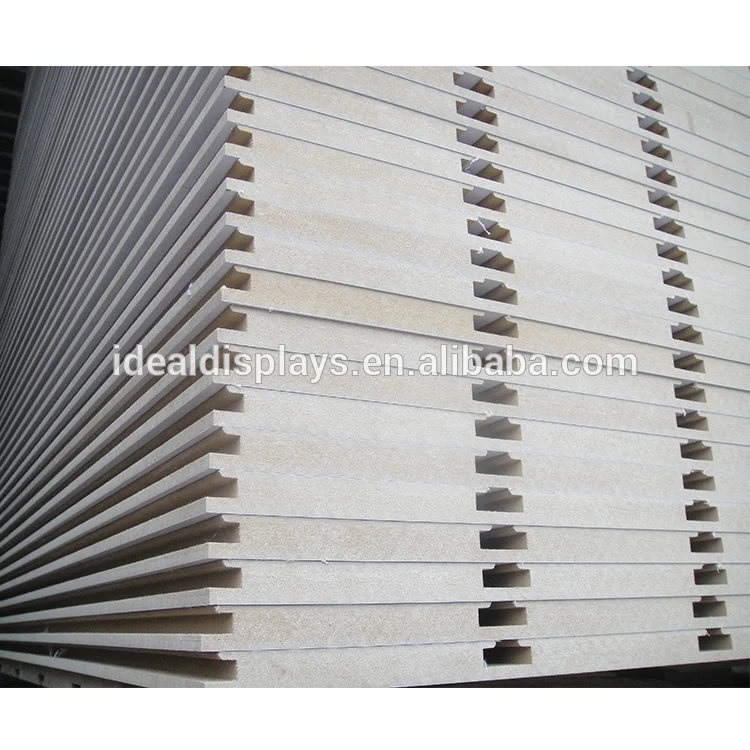 Melamine MDF cheap slatwall for shop display