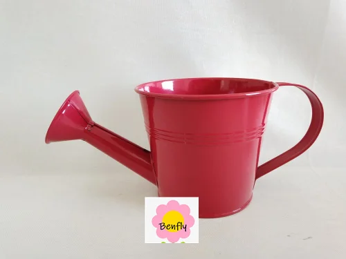 small Play Time or Practical Use galvanized zinc metal  Watering Can for boy girl kid Child for  Home garden yard flower planter