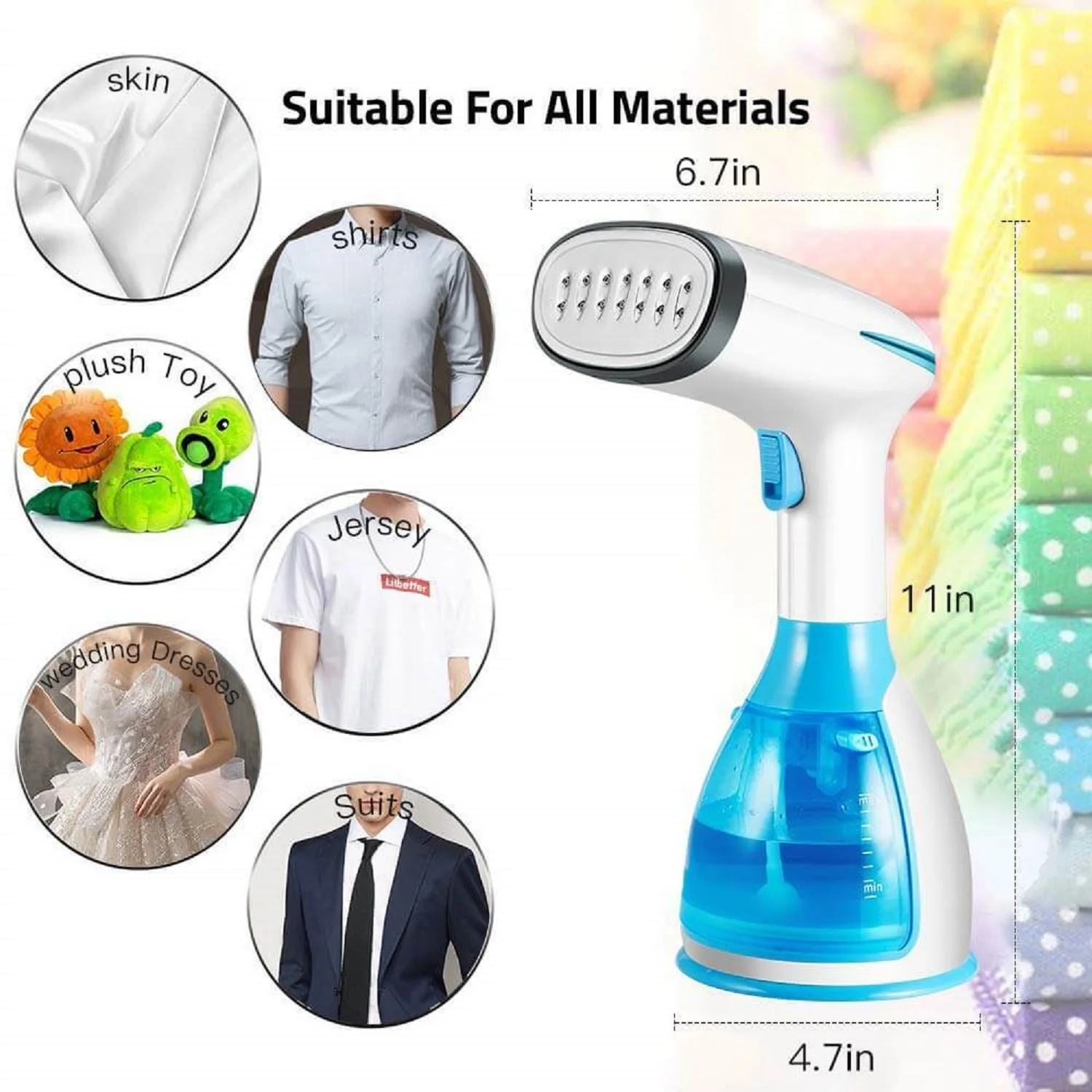 OEM небольшой портативный отпариватель для одежды, стоячий паровой утюг, щетка для отпаривания одежды