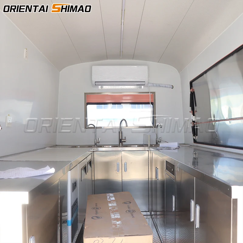 Commercial Catering Concession Trailer Square Mobile Restaurant Mobile Food Truck Mobile Food Trailer