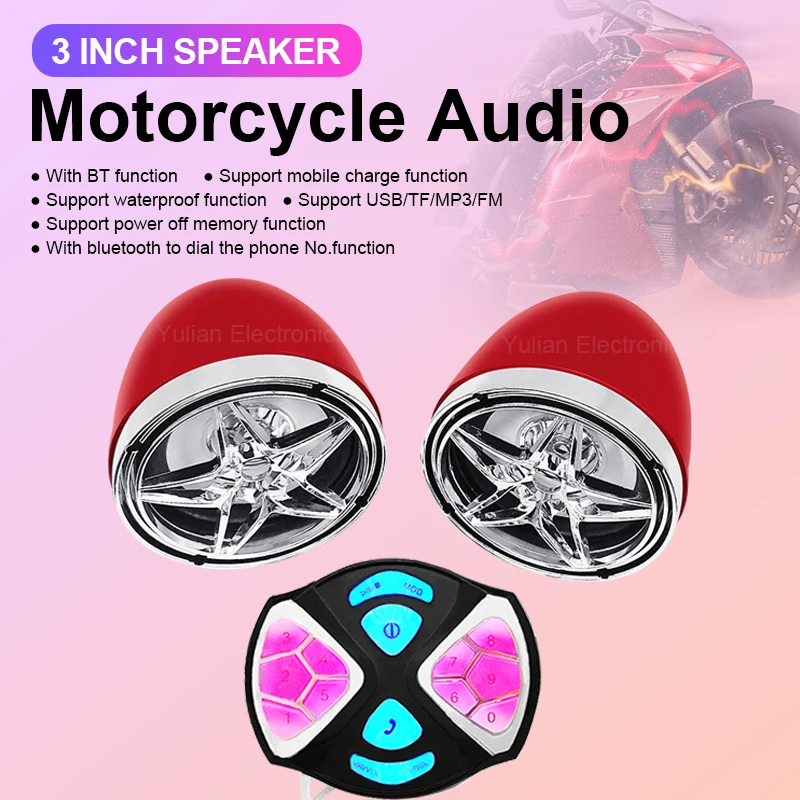 Other Motorcycle Accessories Universal Waterproof Motorcycle Mp3 Audio Alarm Amplifier With Usb