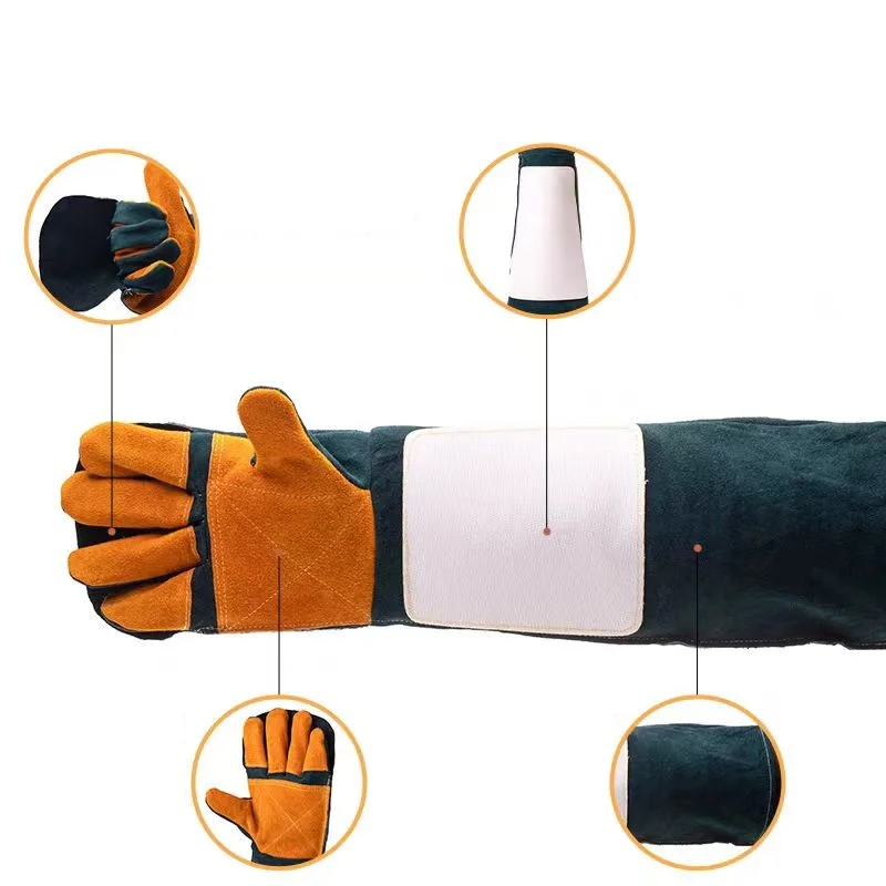 Animal control Gloves  Long Sleeves Gauntlet,Safety Work Gloves,Bite Proof Gloves for Dogs Training