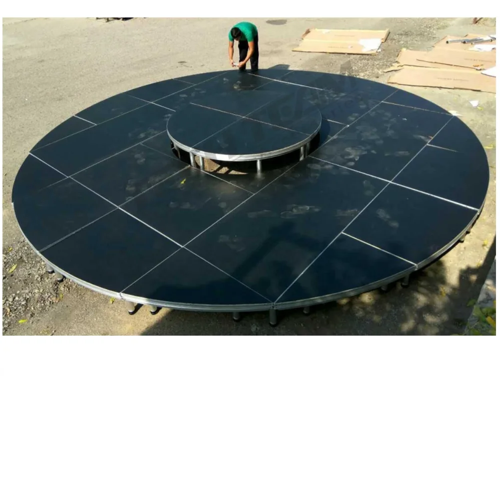 Подгоняемая круглая подиумная деревянная/акриловая/закаленная стеклянная