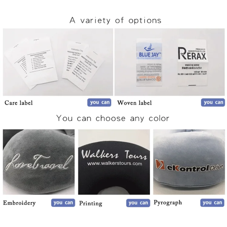 Custom Pattern Neck 2022 Foldable Promotional Gift Latest U Shape Travel Pillow