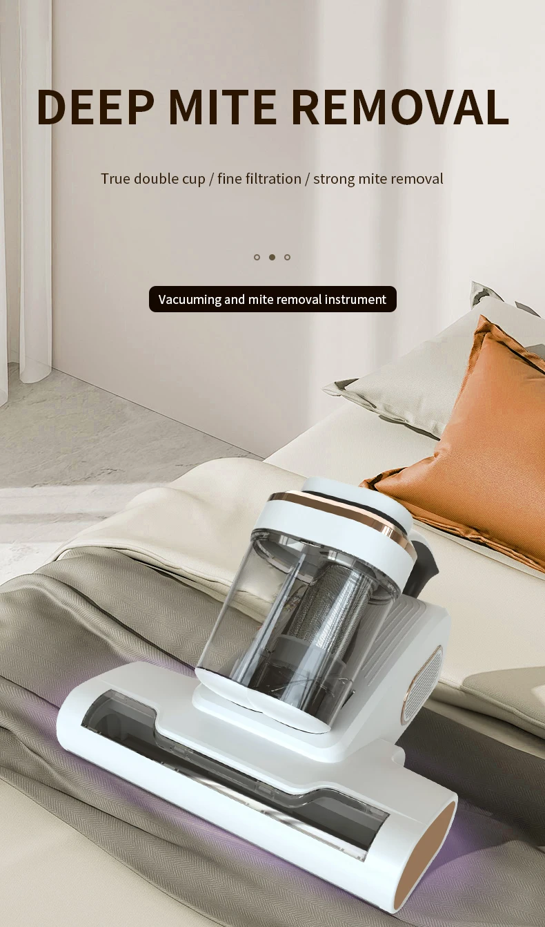 JINBOYANG Top seller Professional Mattress Cleaner Bed Dust Mite Remover with UV Light  Vacuum Cleaner for Mattress Care