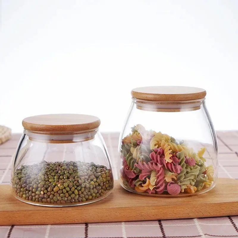 
Factory direct supply recycled glass jars heat-resisting high borosilicate glass jar 