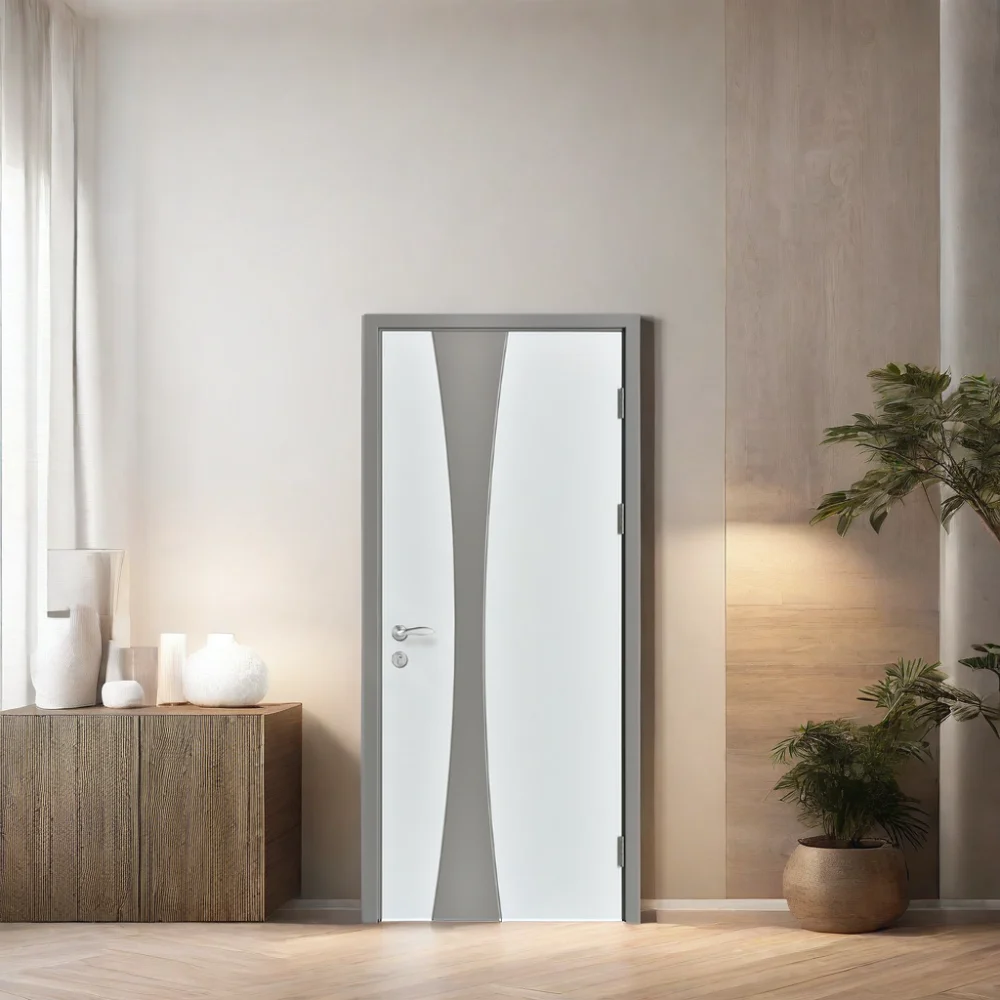 Custom Modern Design Interior Bedroom Door Solid Wood Composite Door For Living Room