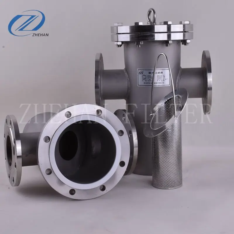 304 stainless steel basket filter, pipeline filter, natural gas filtration, decontamination