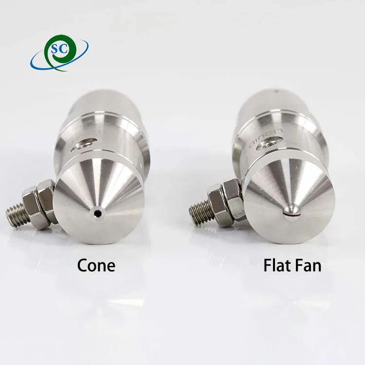 SS 1/4' thread Ultrasonic anti-drip Atomizing Nozzles Pneumatic foggy nozzle