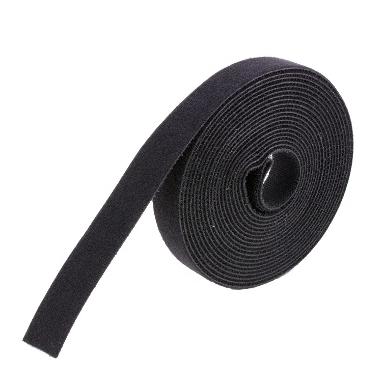 100% Nylon Flame Retardant Hook and Loop Tape Elastic Self-Adhesive with Plastic Custom Size for Shoes Bags Garments