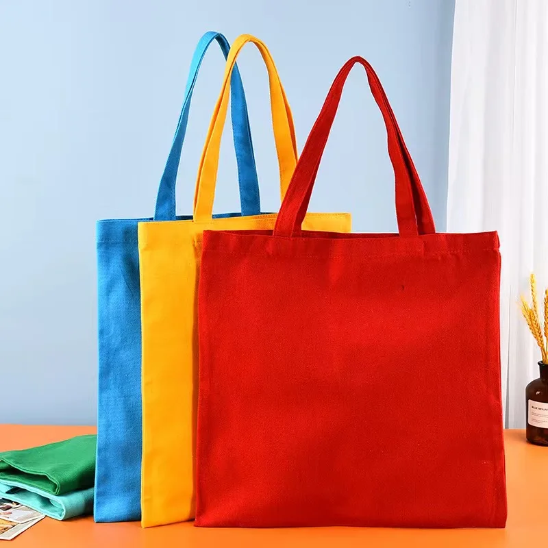 Calico Shopper Bags Plain Organic Reusable Foldable Custom Design Print Cotton Canvas Tote Shopping Bag