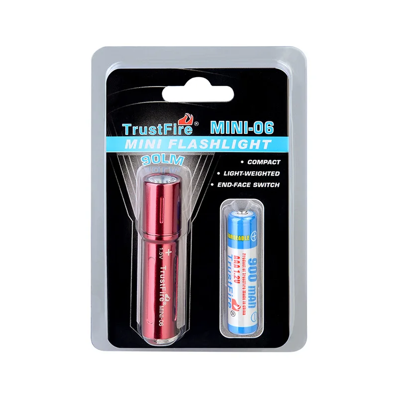 Aluminum alloy body hard oxidation 1.2V 900mAh battery 7.5g light weight mini torch light