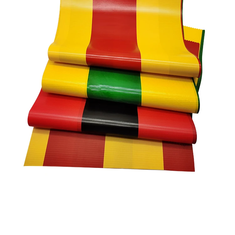 Colorful Stripes Polyester fabric pvc striped Tarpaulin