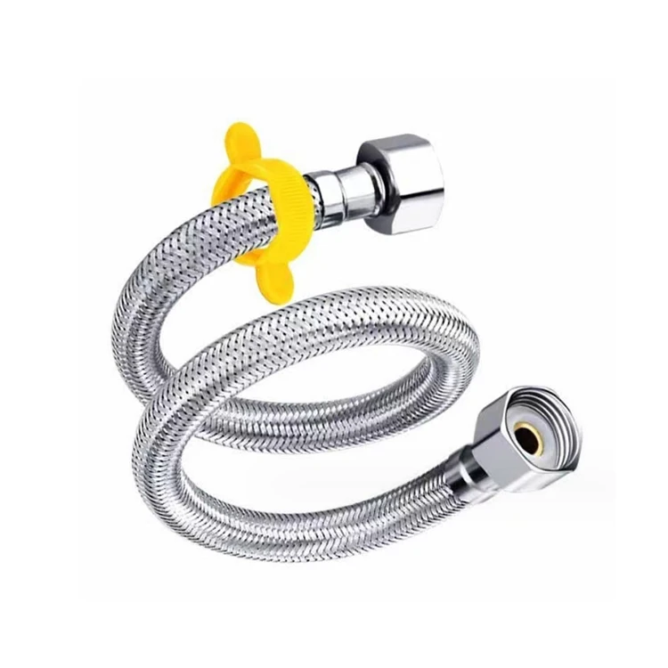 Cheap price high pressure stainless steel braided 304 toilet hose for bathroom kitchen toilet