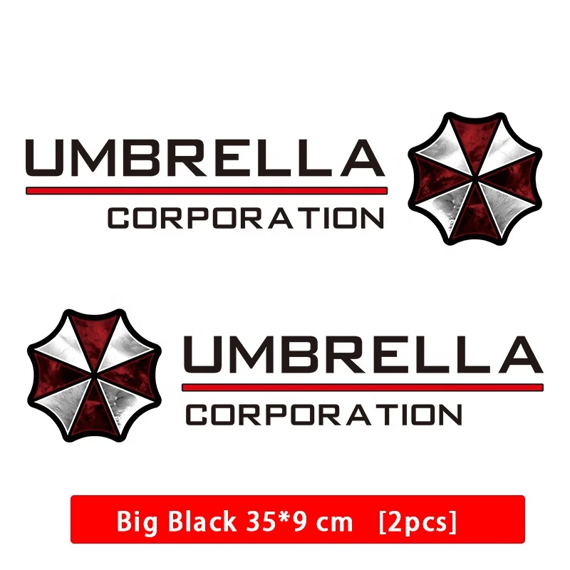 Customization Waterproof Car Exterior Decals Bumper Window Stickers Umbrella Corporation Stickers