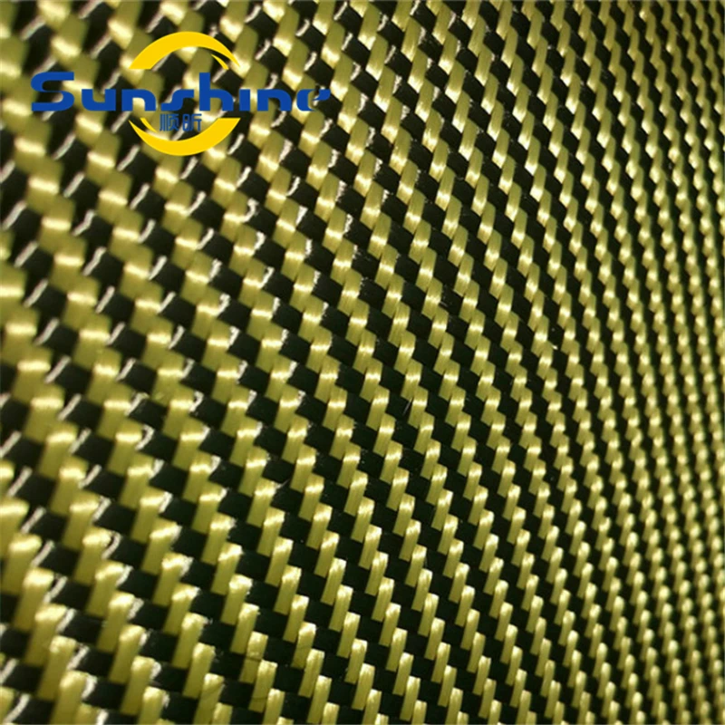 205gsm twill weaved kevlar carbon fiber mixed fabrics for automotive surface materials