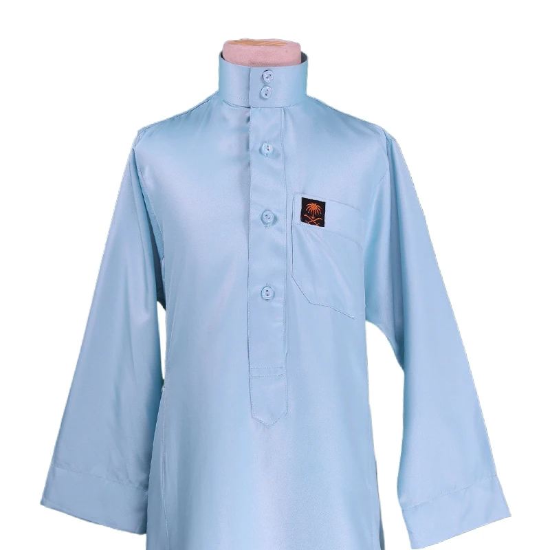 2024 New High Quality Saudi Style Metal Button Long Dress For Boys