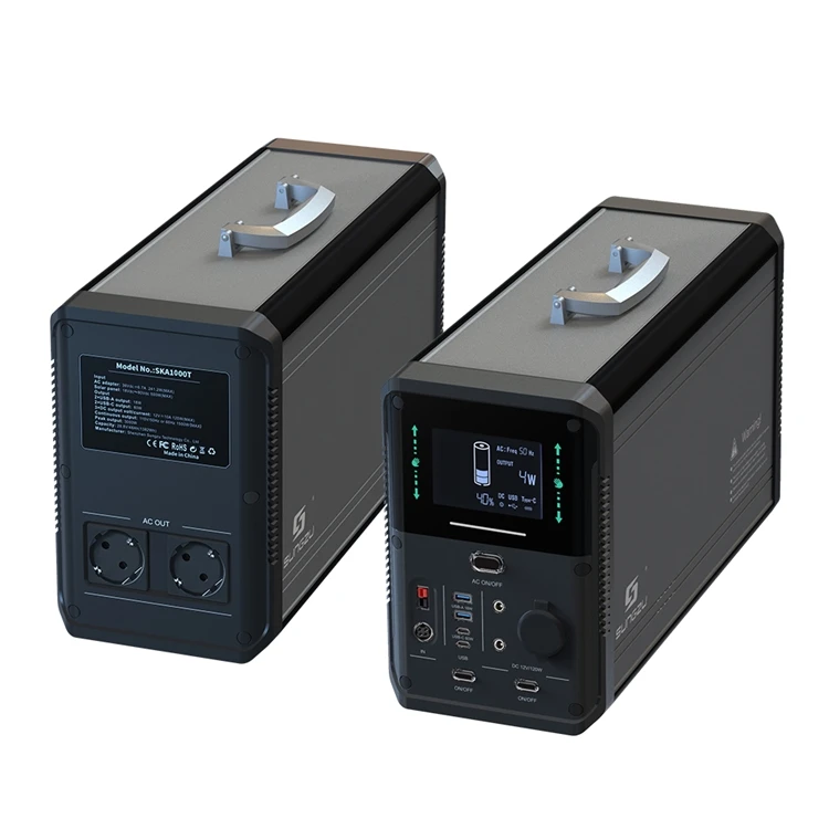 Solar Powered Generator 1500W LiFePO4 Home Solar Energy System Battery Portable Power Station For Europe