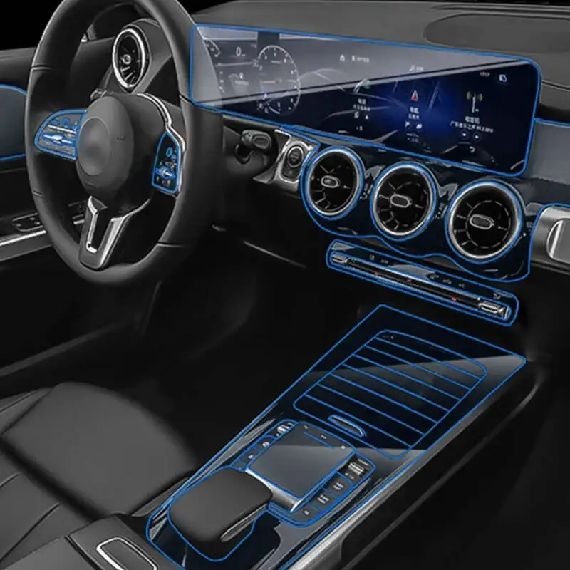 Tpu Film for Mercedes Benz GLA GLB GLA180 GLA200 GLB180 GLB200 Car Interior Sticker Center Console Gear Navigation Door Panel