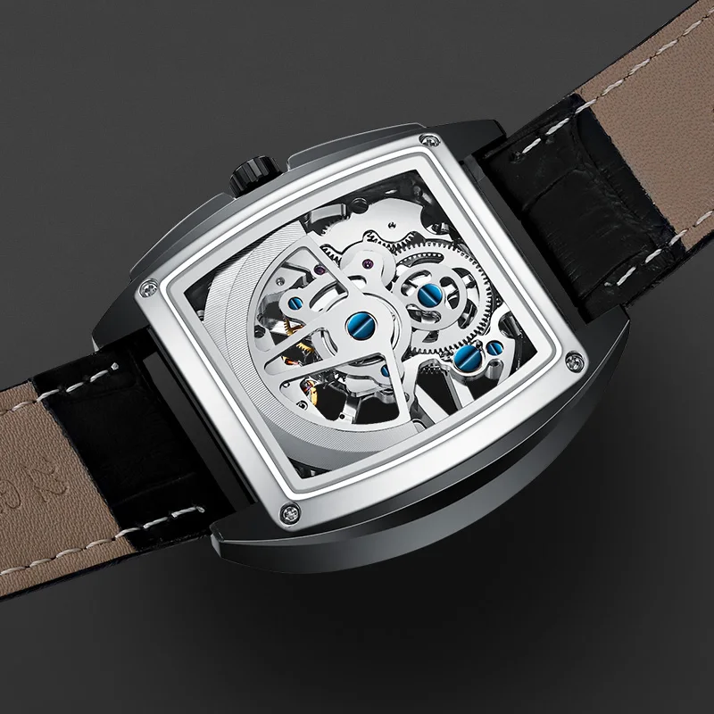 
GUANQIN Skeleton mechanical Movement Men Stainless Steel Luxury Automatic designer watches 