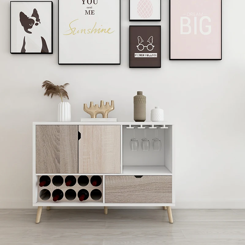 Kitchen cabinet utensil wine glass goblet cupboard doors set living room vintage wood sideboard with drawers