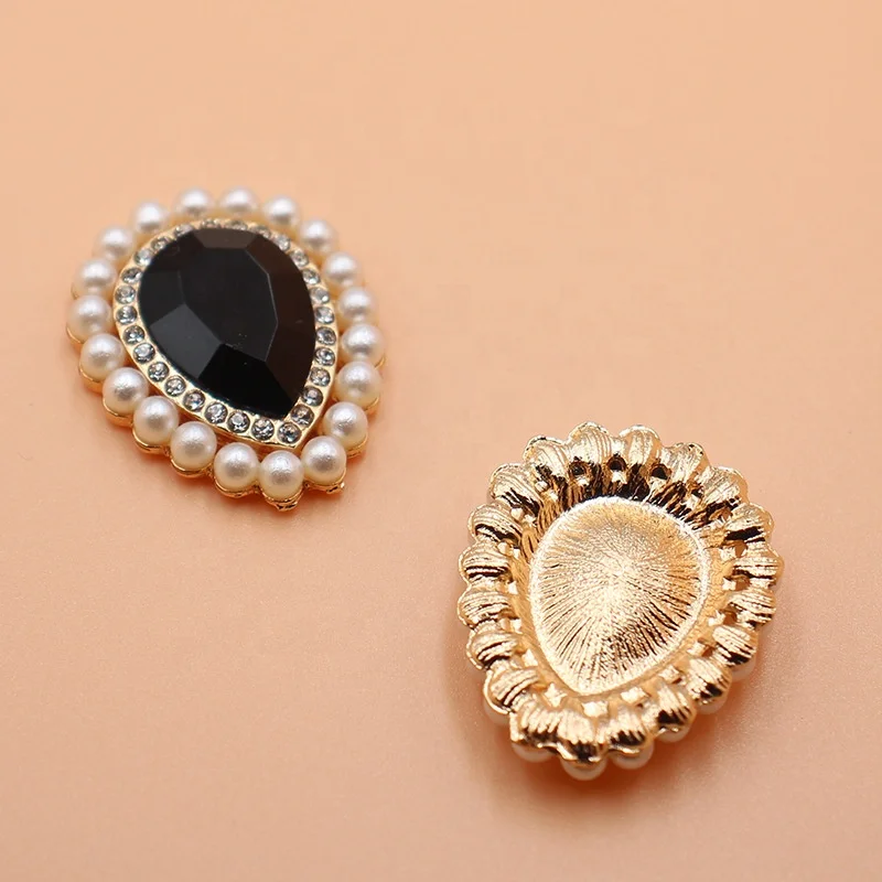 23*29 mm Water drop pearl flower plate alloy accessories For Jewelry Making