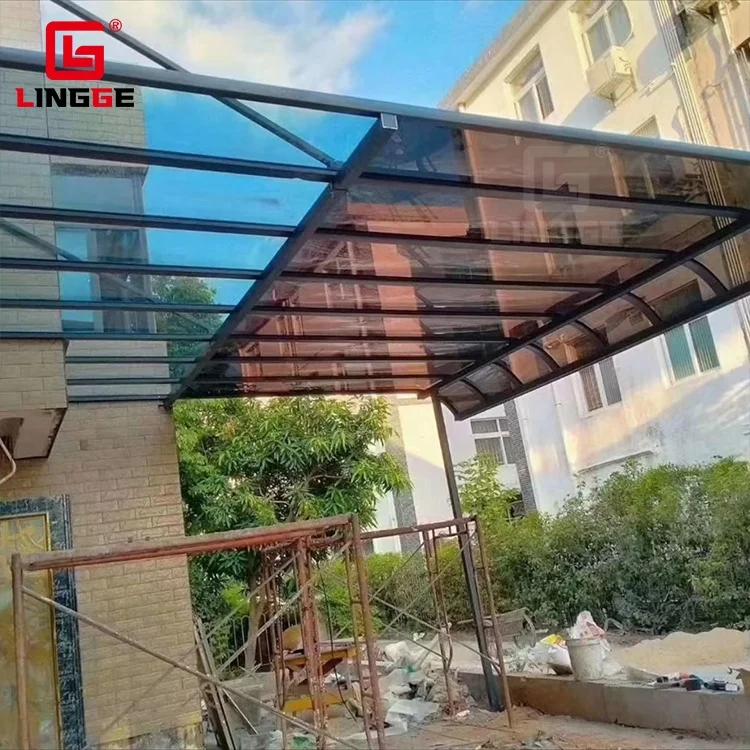 Customized Rainproof Polycarbonate Roof Outdoor Balcony Canopy Aluminum Awning for Sale