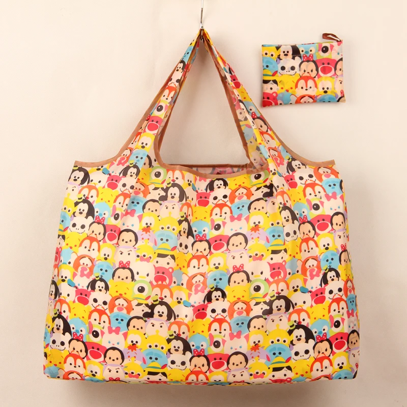 Lightweight Foldable Shopping Bag with Customized Graphics and Durable Printing for Small Quantity Orders