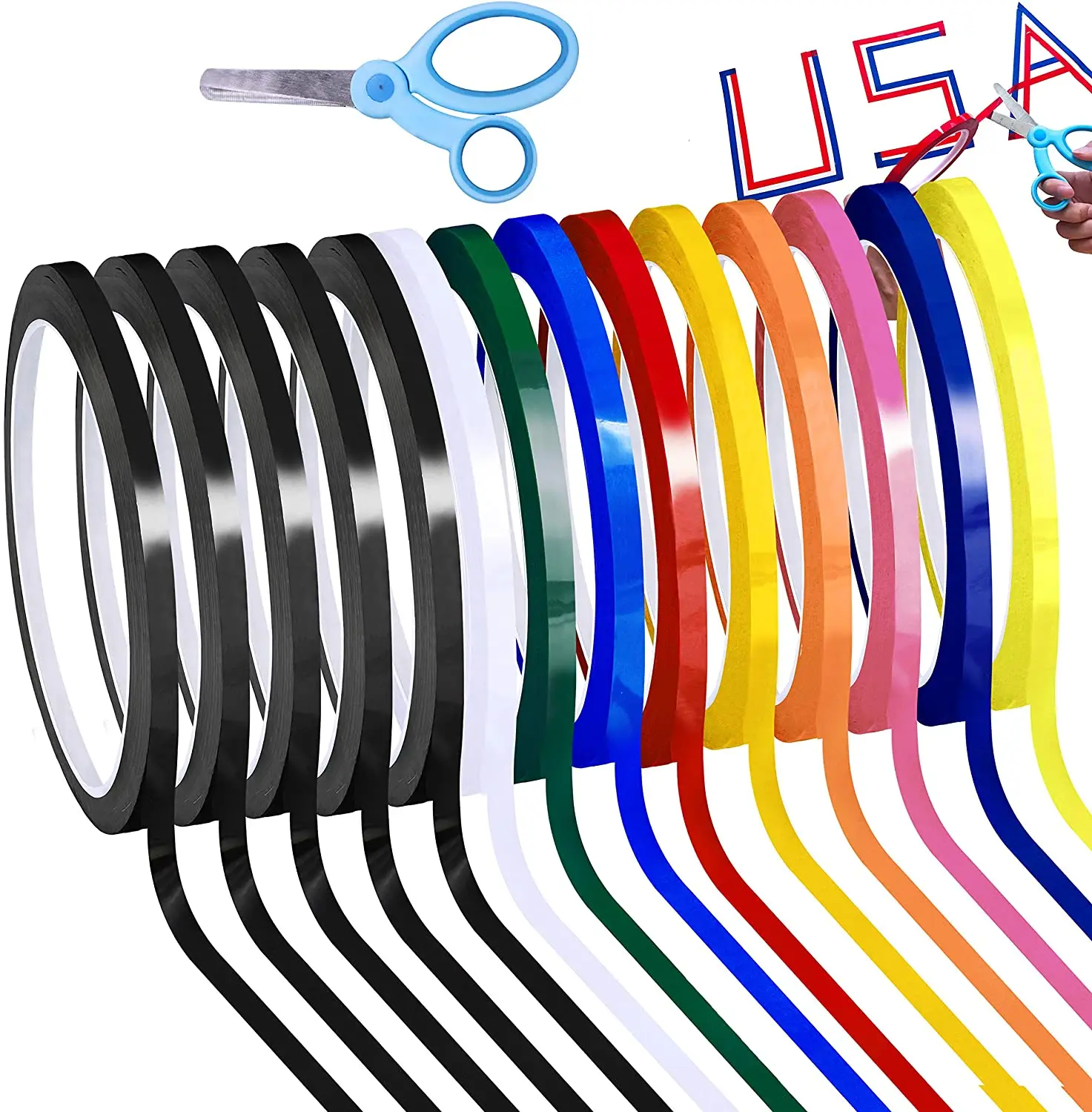 Self-adhesive dry Erase Board Grid Tape pinstripe art Gridding Graphic dry erase Assorted Whiteboard Thin Tape