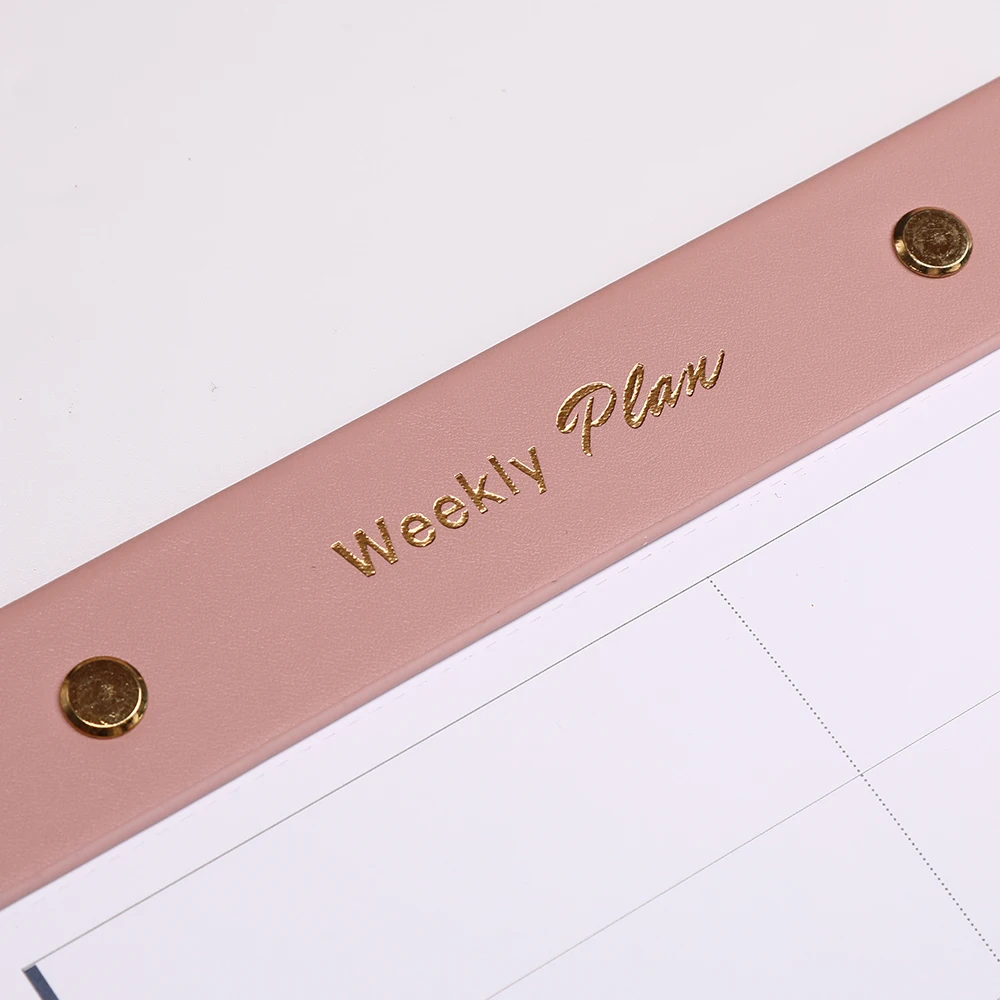 Free Sample Morandi PU Leather 100gsm Paper B5 Size Color Custom Printed Notepad Tear Off To Do