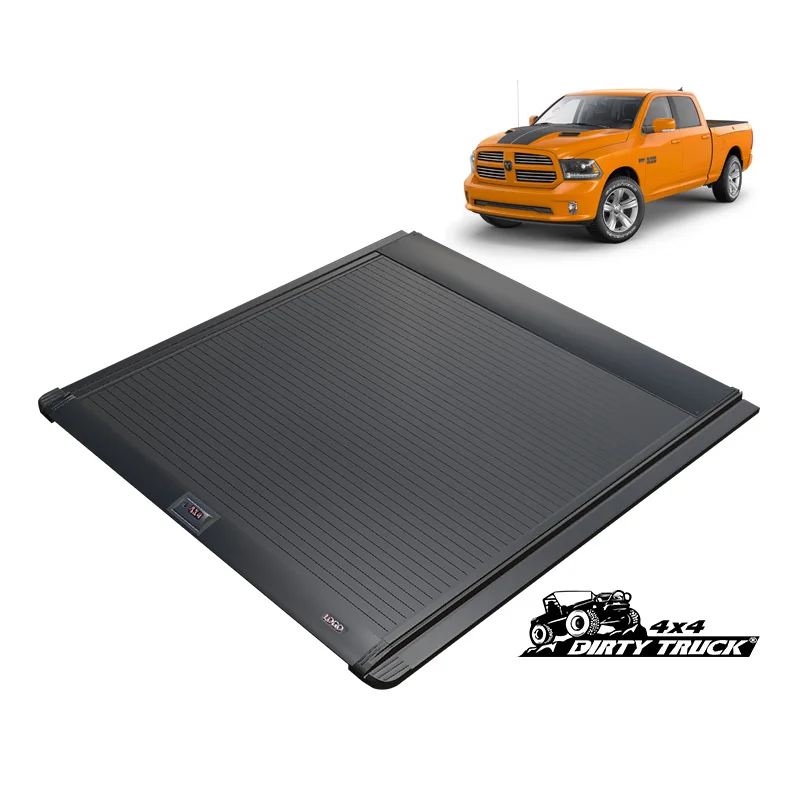 DirtyTruck High Quality Manual Tonneau Cover Pickup Truck Bed Cover Aluminum Alloy Roller Lid For Dodge Ram 5.8inch Built In Box