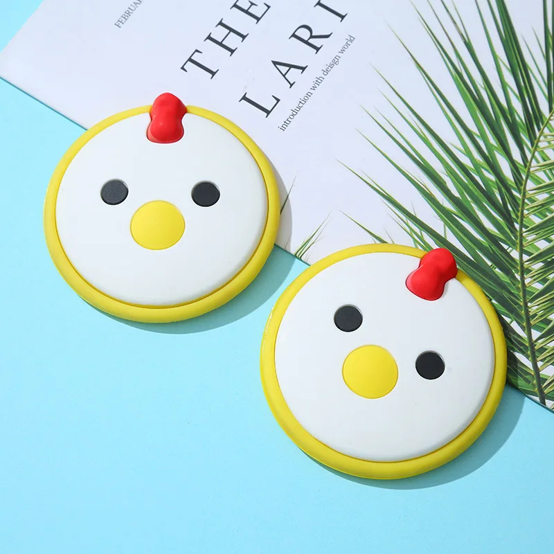 YUE New Wholesale Cartoon Silicone Makeup Mirror Portable Makeup Mirror Cute Silicone Single Side Mini Portable Mirror