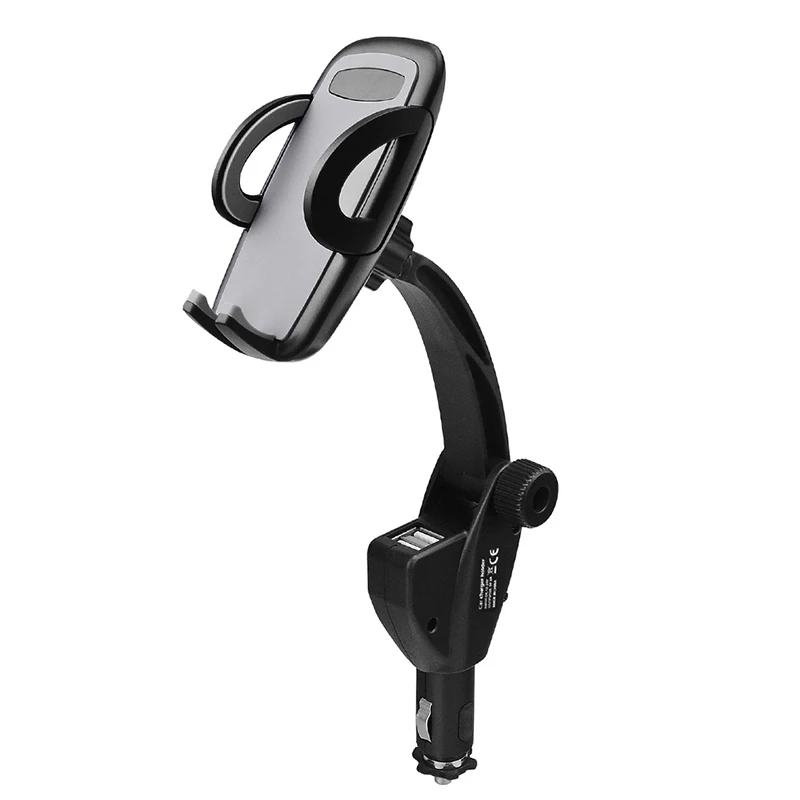 
Car 2in1 Dual USB Charger Holder Mount Cigarette Lighter Chargers For Cell Phone 