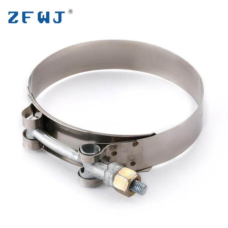 72-80mm high strength T bolt band hose clamp
