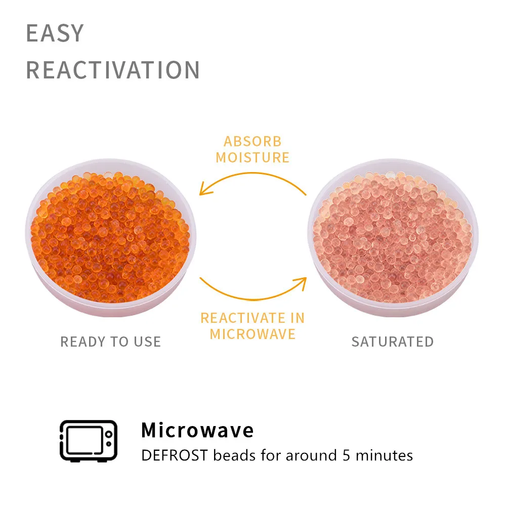 Reusable Hearing Aid Dehumidifier Drying Pallet Silica Gel Desiccant for Hearing Aid