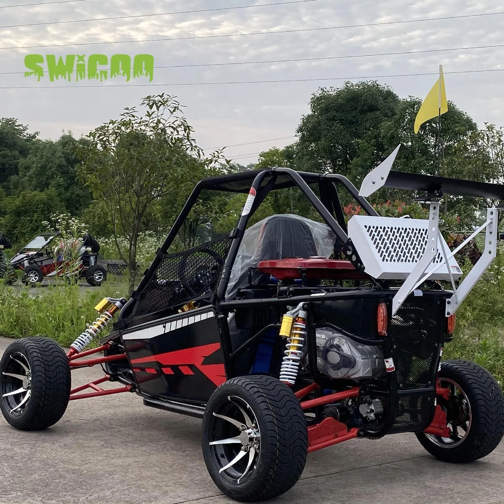 Hot Selling Single Seat Go Kart 350cc 4 Stroke Oil Cooled Go Cart Off Road Buggy Racing Car for Adults