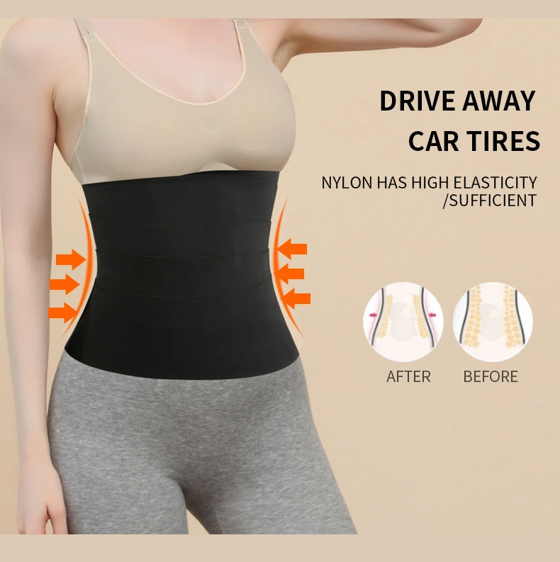 Adjustable Tummy Wrap Belt Waist Trimmer Slimming Body Shaper Loss Weight Tummy Wrapping Belt Lumbar Trainer Women Waist Support