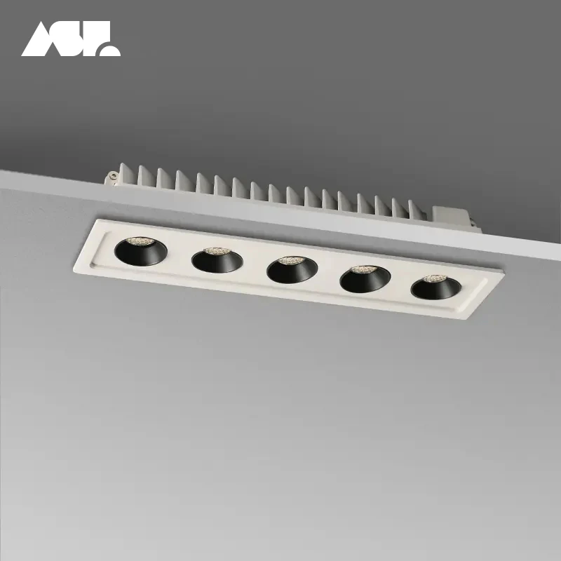 Aisilan hotel  5 8 14 heads recessed ceiling lamp ac 220v backlit recessed ceiling light fixture kitchen downlights