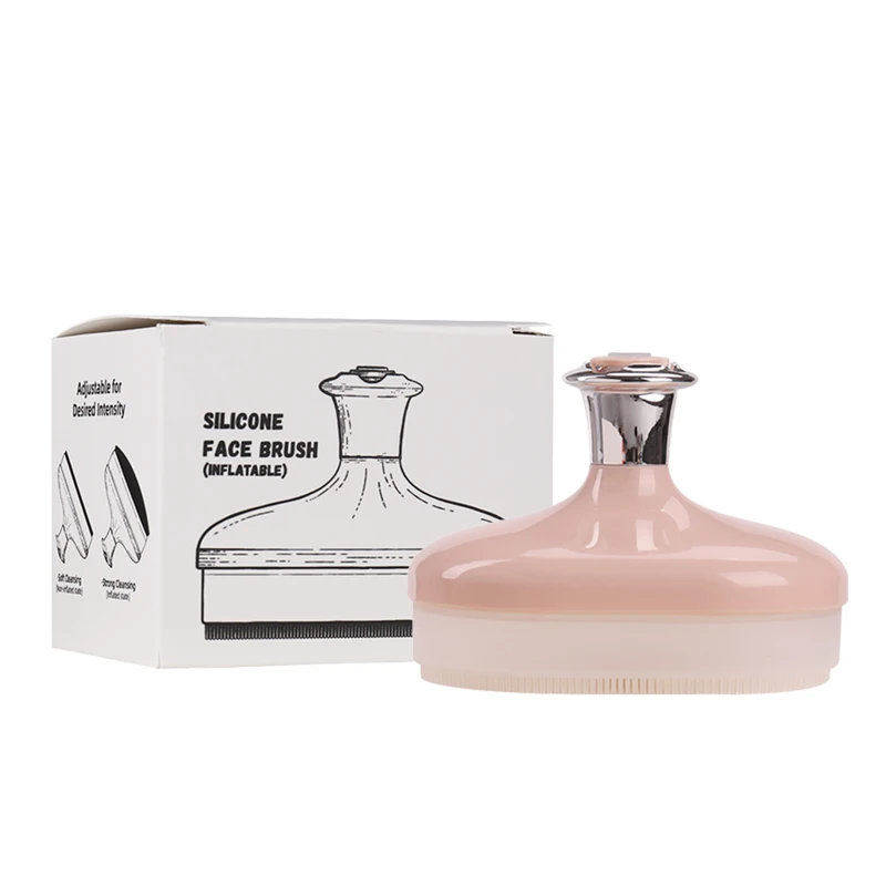 New Concept Silicone Exfoliating Scrubber Super Soft Air Pump Facial Foaming Brush Deep Cleansing Brush for Skin Care Use