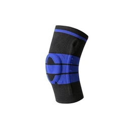 Silicone anti-collision spring support knee pads Basketball running Mountaineering knee Sports gear Knit warm sports kneepads