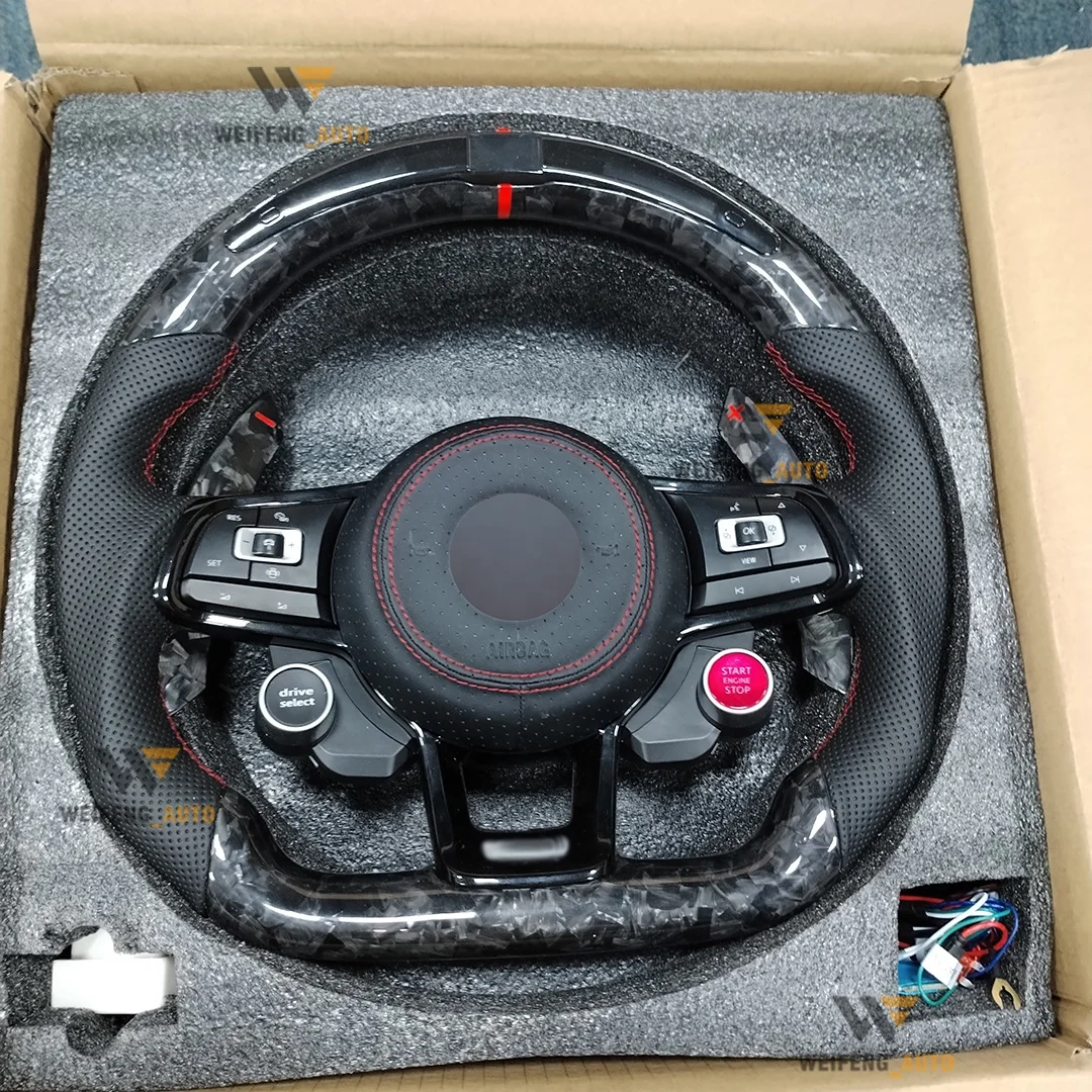 Углеродное волокно Forge для VW Golf R Mk7 Gti Mk6 обновление до новой модели plug and play рулевое колесо по индивидуальному заказу XWF