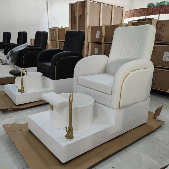 Daimi  Blue Pink Electric Cosmetic Chair Manicure Pedicure Human Touch Massage Set With Basin And Stool Chair For Sal