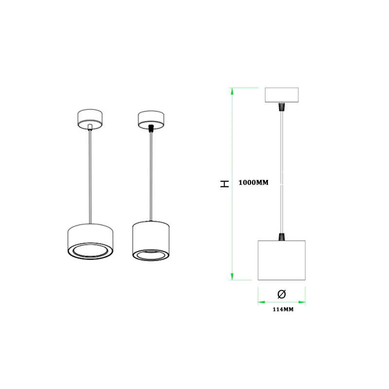New Cheap Lighting LED Round Square 10W Spot pendant Chandelier interior Hotel ETL CERoHS SAA SMD LED Dimmable Downlight