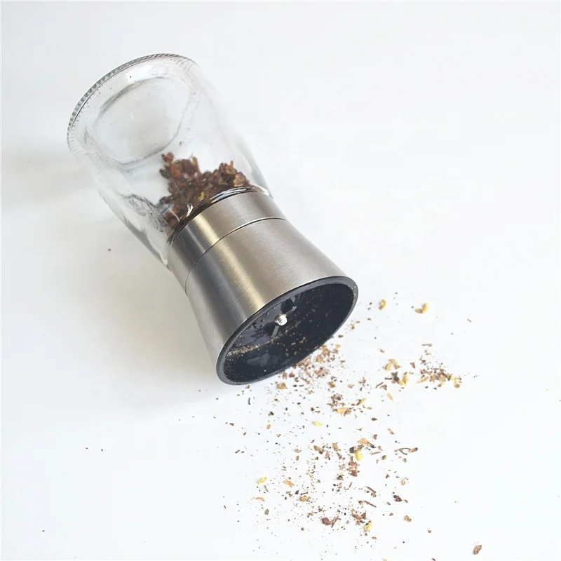 electric spice grinder with customizable grinding, stainless steel ceramic salt grinder