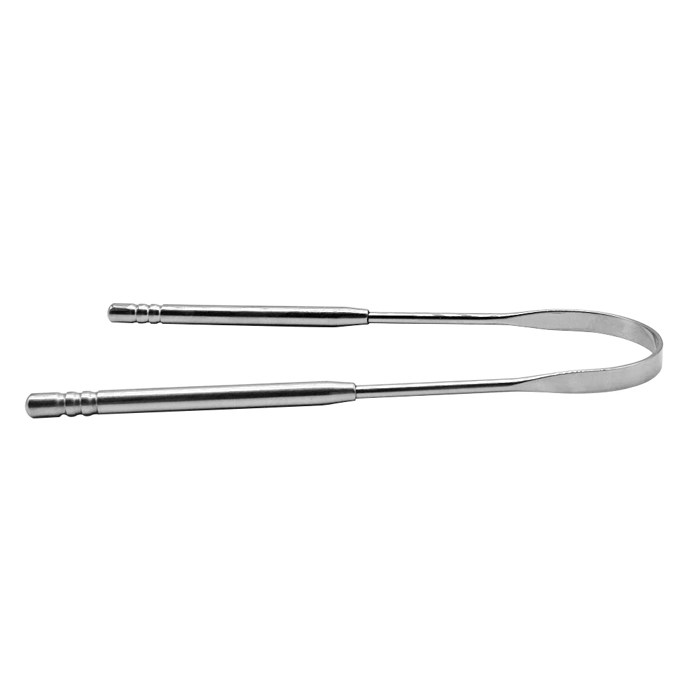Surgical Grade Stainless Steel Dental Scaler Oral Care Tongue Cleaner Scraper