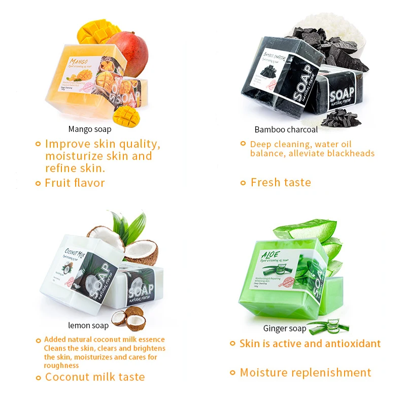 Brightening Lightening Bath Bleaching Body Face Whitening Shampoo Bar turmeric soap scrub