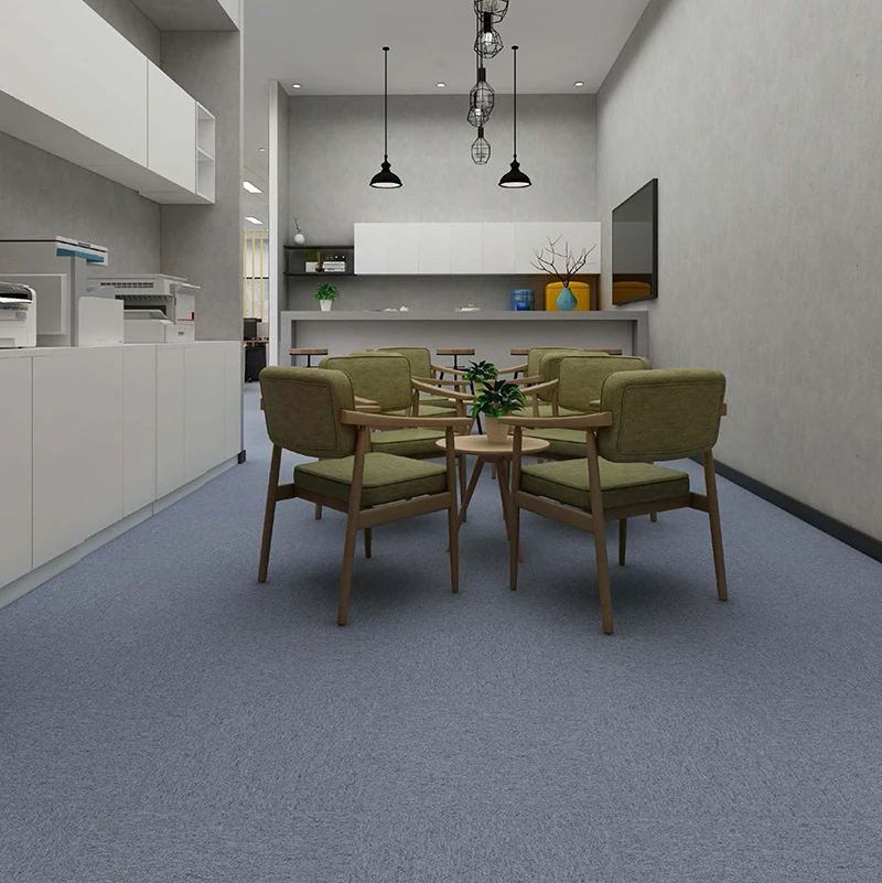 PP Commercial Recyclable Materials PE Non-woven Backing Eco-friendly Carpet Tiles