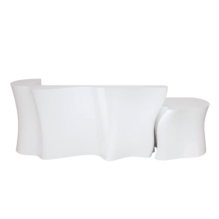 Hair Salon Small Office Medical Tufted Custom pink reception desk